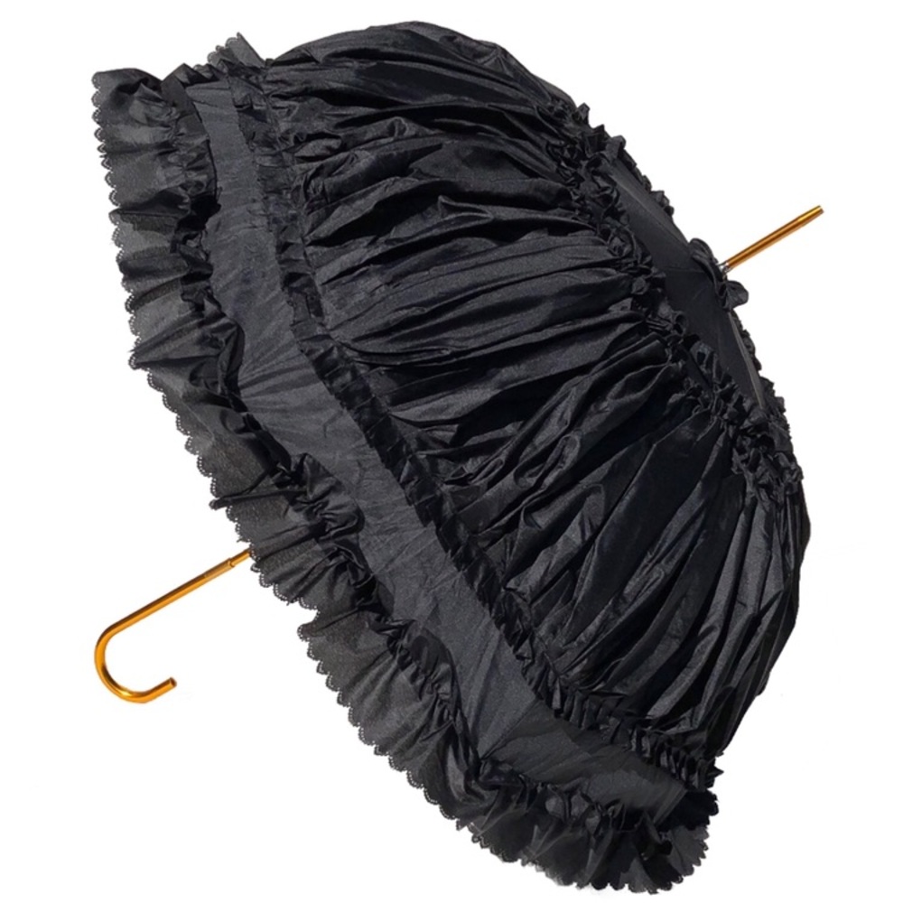 COPY - UMBRELLA SATIN RUFFLE BLACK